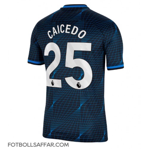 Chelsea Moises Caicedo #25 Bortatröja 2023-24 Kortärmad